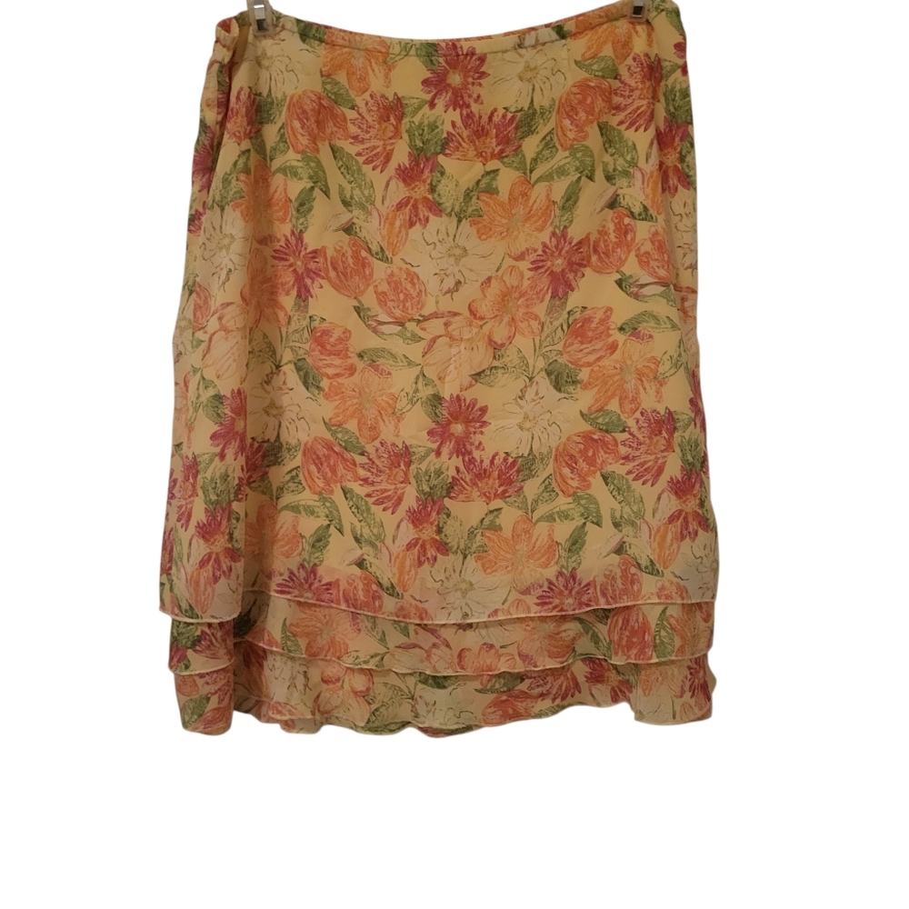 Christopher & Banks Floral Skirt sz 12